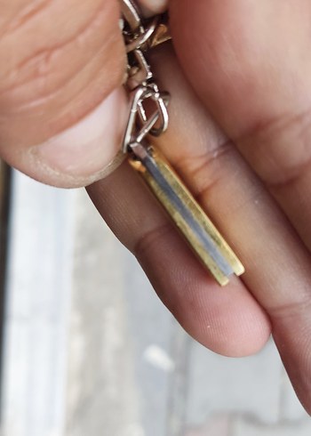 Parlak Altın Renkli Mini Bıçak Anahtarlık - Görsel 8