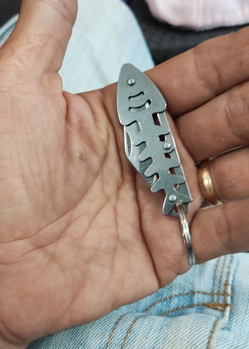 Balık Kılçığı Tasarımlı Mini Katlanır Bıçak - Görsel 5