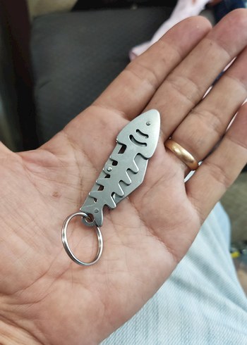 Balık Kılçığı Tasarımlı Mini Katlanır Bıçak - Görsel 2