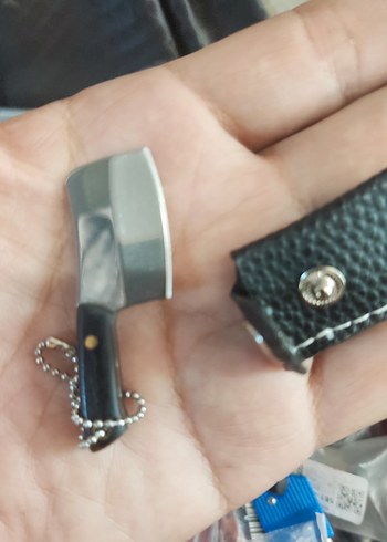 Mini Siyah Bıçak ve Kılıf Anahtarlık - Görsel 3