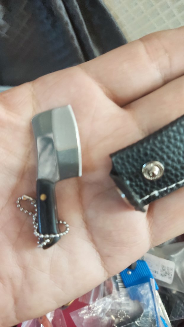 Mini Siyah Bıçak ve Kılıf Anahtarlık - Görsel 3