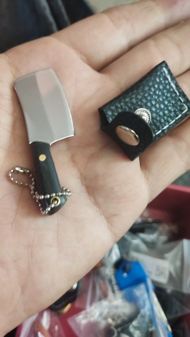 Mini Siyah Bıçak ve Kılıf Anahtarlık - Görsel 2