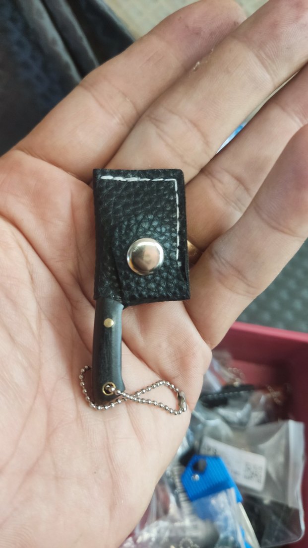 Mini Siyah Bıçak ve Kılıf Anahtarlık - Görsel 5