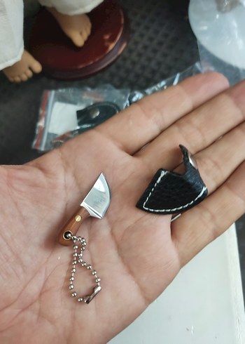 Altın Renk Mini Bıçak Anahtarlık - Görsel 5