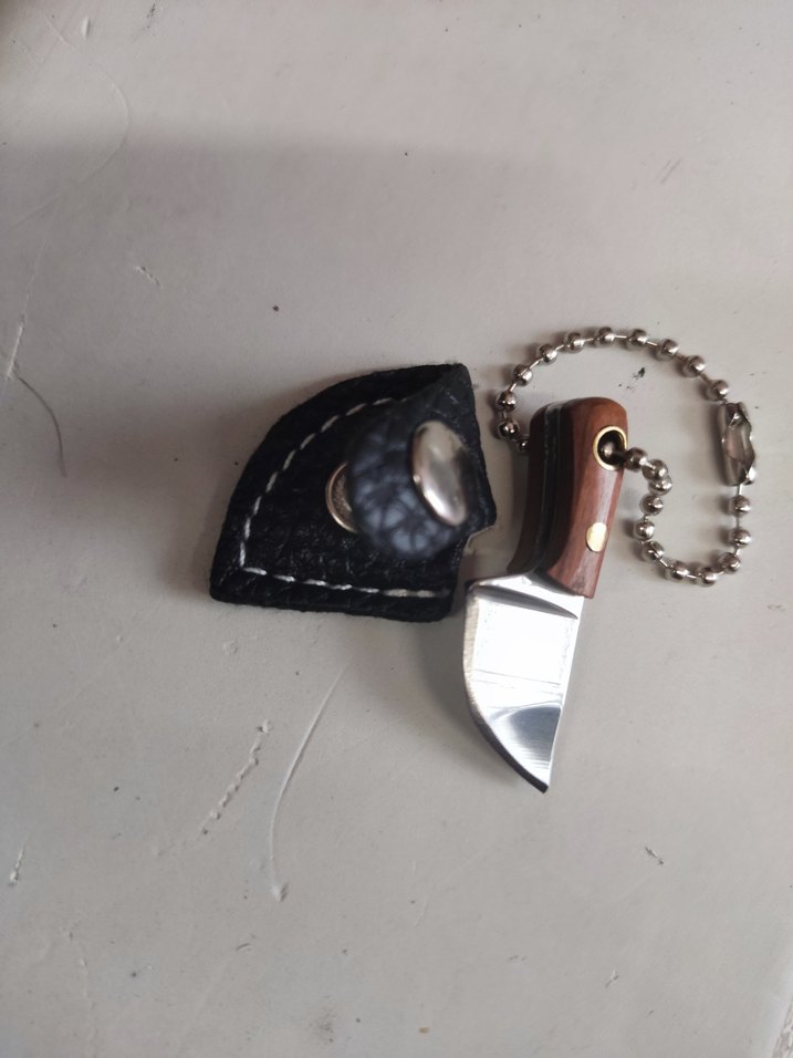 Altın Renk Mini Bıçak Anahtarlık - Görsel 2