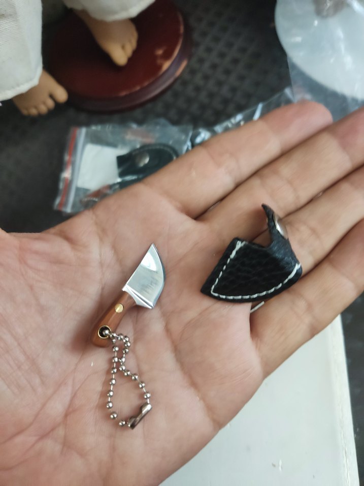 Altın Renk Mini Bıçak Anahtarlık - Görsel 5