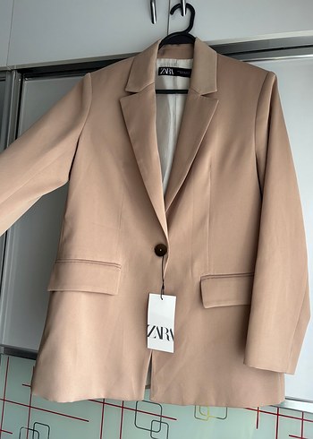 xs Beden camel Renk Zara Oversize Blazer Ceket