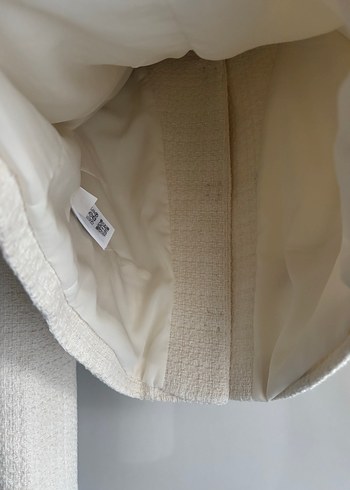 xs Beden beyaz Renk Zara fiyonk detaylı blazer ceket