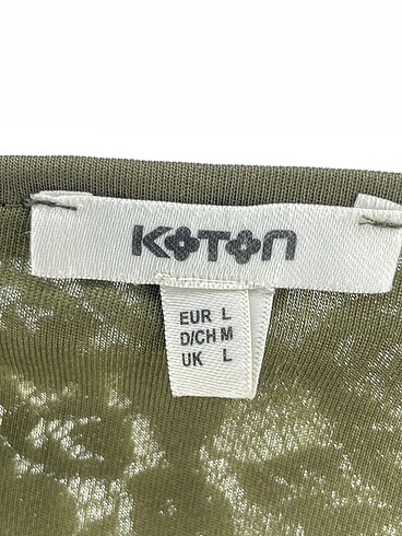 l Beden haki Renk Koton Mini Etek %70 İndirimli.