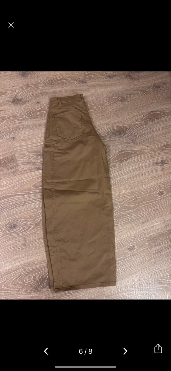 Lacivert Uniqlo Cotton Curve Ankle Trousers pantolon s beden - Görsel 3