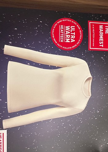 HEATTECH Ultra Warm Crew Neck T-Shirt  krem iclik 
 Uzun Kollu - Görsel 2