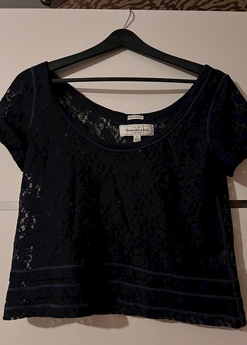 Abercrombie & Fitch Siklik Ve Rahatlik Siyah Dantel Bluz