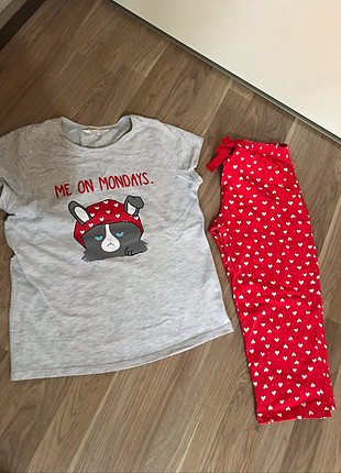 xs Beden kırmızı Renk Penayı pijama takımı 