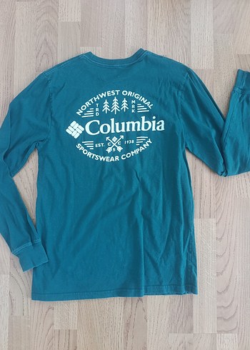 Columbia Erkek Uzun Kollu Turkuaz Tişört - Görsel 3