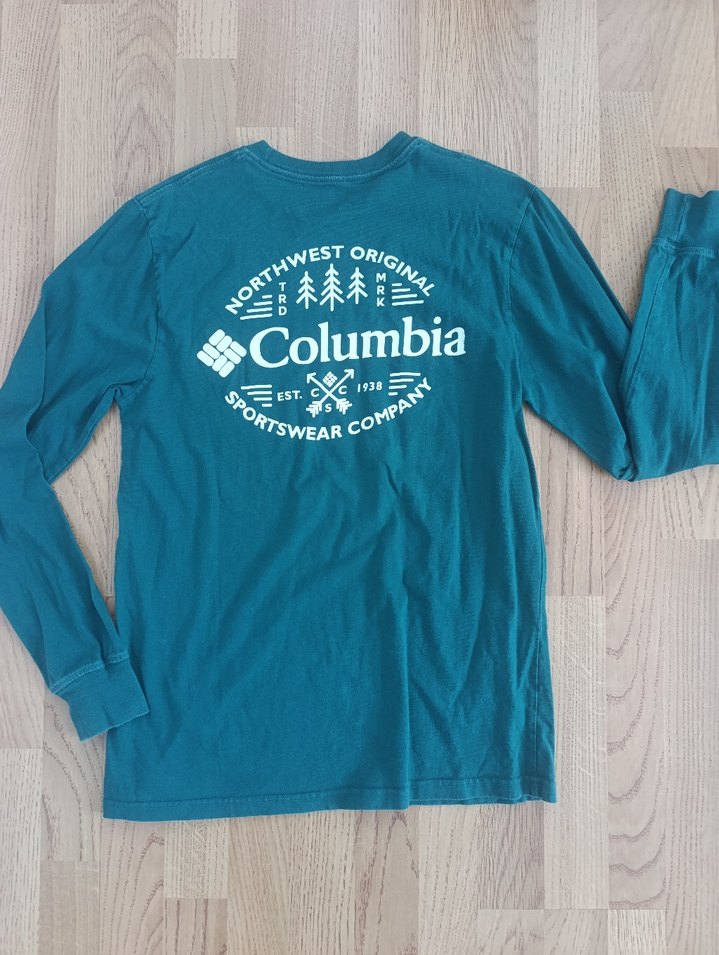 Columbia Erkek Uzun Kollu Turkuaz Tişört - Görsel 3