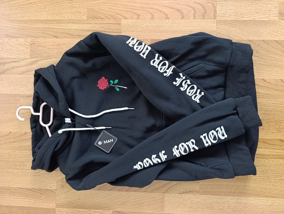 Siyah Kapüşonlu Kadın Sweatshirt - Görsel 2