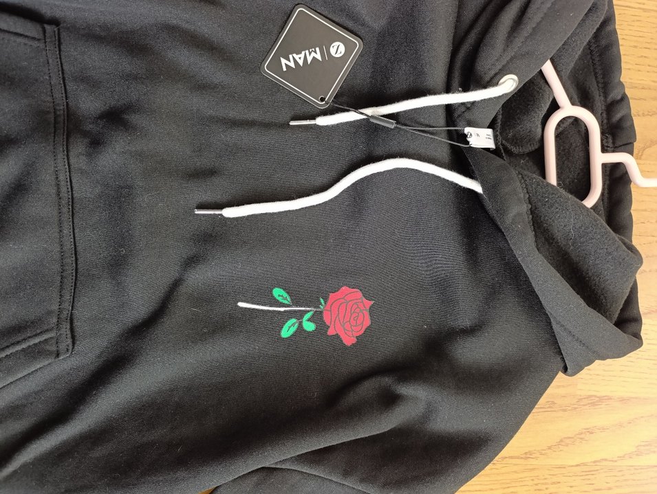 Siyah Kapüşonlu Kadın Sweatshirt - Görsel 3