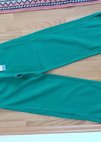 Yeşil Midi Geniş Kesim Kadın Kot Pantolon - Görsel 2