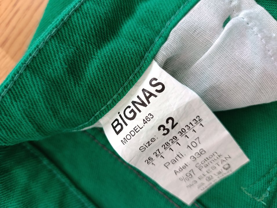 Yeşil Midi Geniş Kesim Kadın Kot Pantolon - Görsel 3