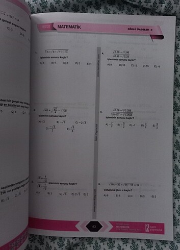  Matematik Yaprak Test Kpss