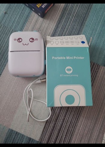 Beyaz Pastel Renkli Mini Yazıcı - Görsel 3