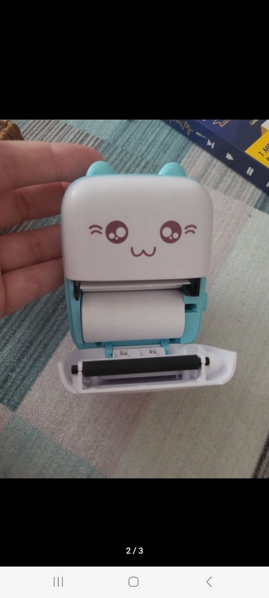 Beyaz Pastel Renkli Mini Yazıcı - Görsel 2