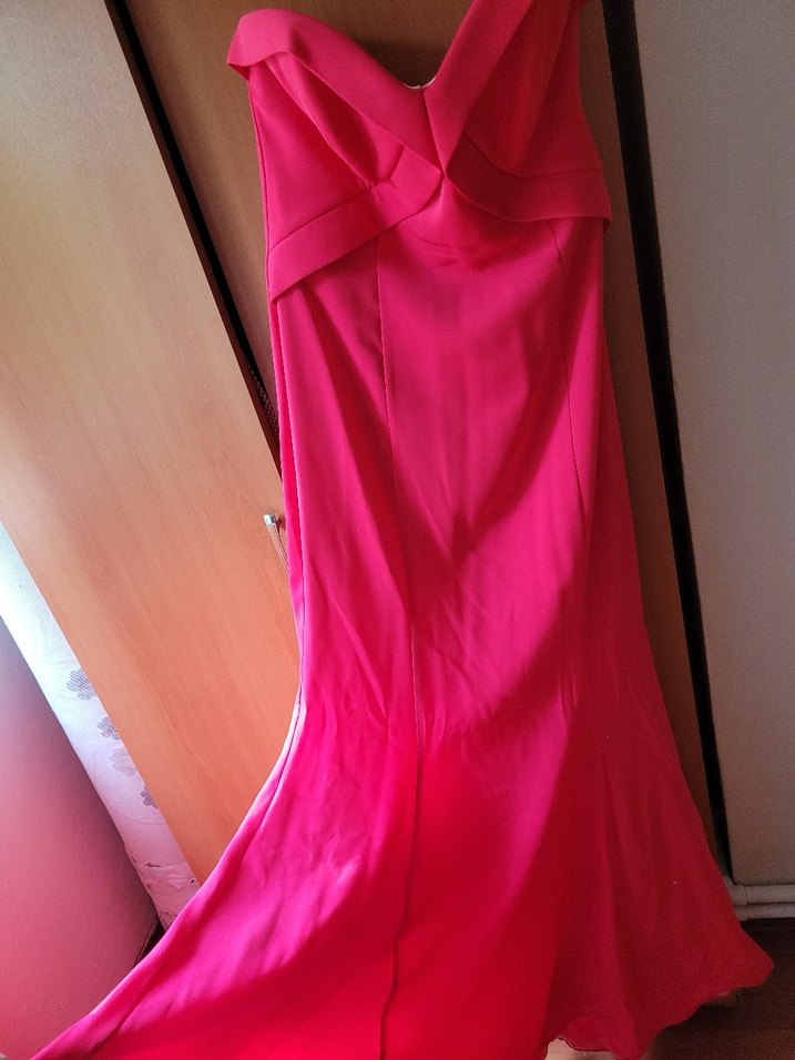 İnce Askılı, Drapeli Pembe Midi Elbise - Görsel 4