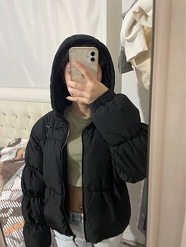 s Beden H&M siyah mont