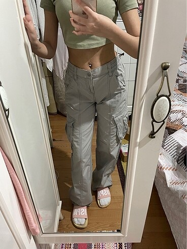 H&M gri pantalon