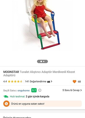 Tuvalet alıştırıcı merdivenli adaptor 