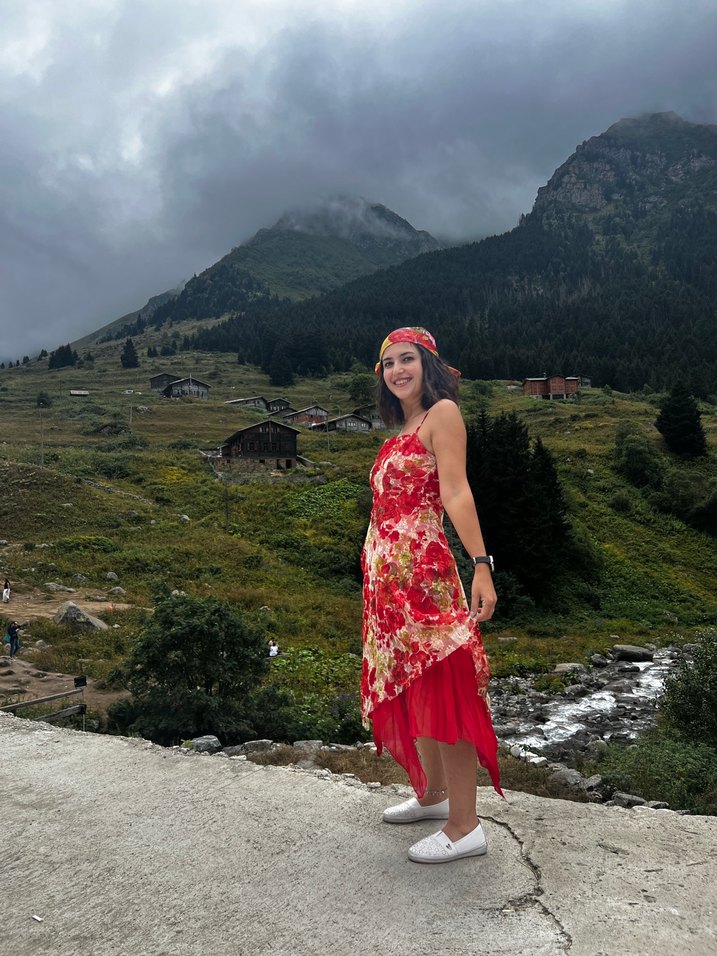 Kırmızı Bağlamalı Midi Bohem Elbise - Görsel 3