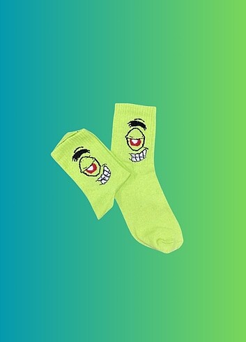 PLANKTON BASKILI SOKET ÇORAP 36/41
