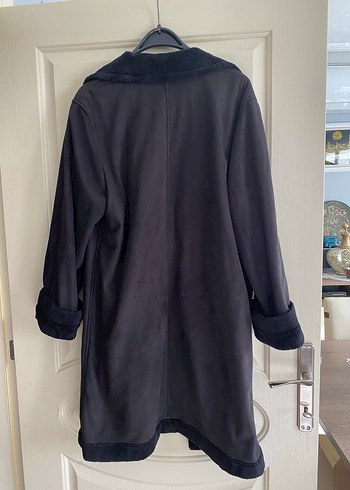 Zara Düğmeli sıyah Süet Kadın Kaban