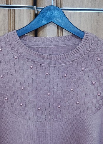 İnci Detaylı Uzun Kollu Triko Kazak - Görsel 5