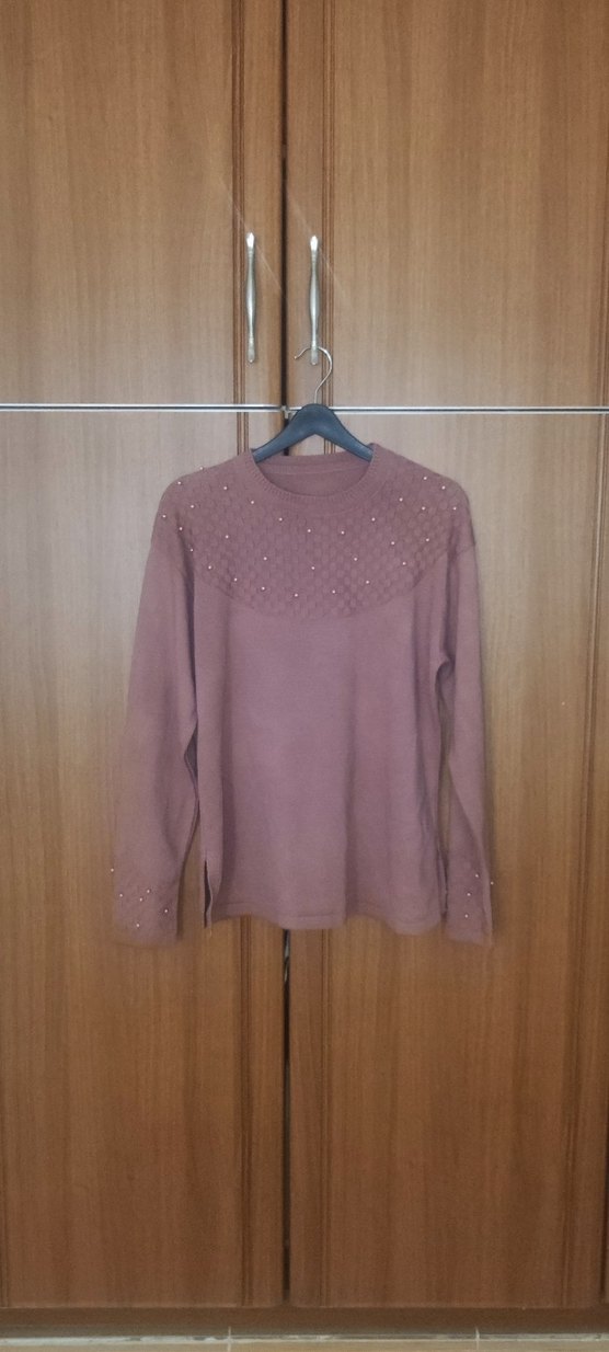 İnci Detaylı Uzun Kollu Triko Kazak - Görsel 2