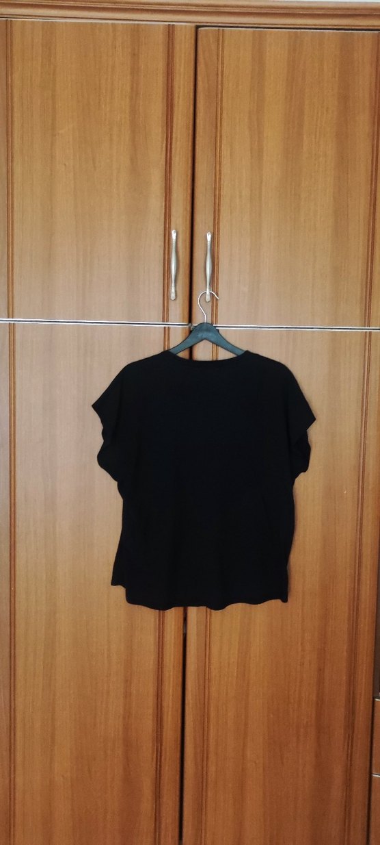 DeFacto Kadın Siyah Baskılı Tişört - Görsel 5