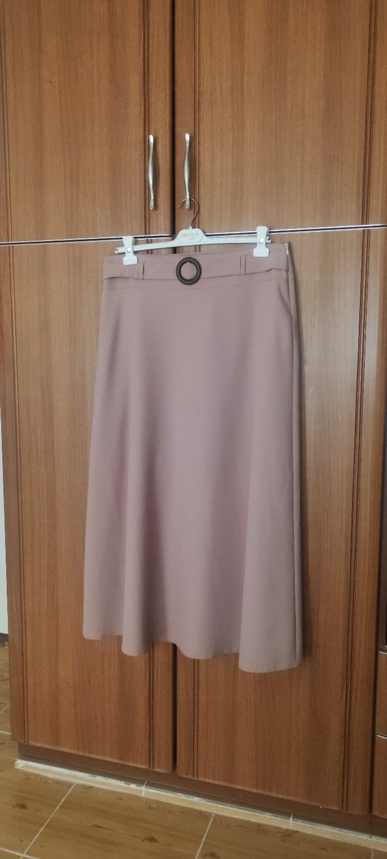 Bej Uzun Kadın Etek - Görsel 4