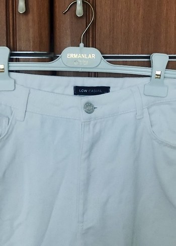 Beyaz Kadın Kot Pantolon - Görsel 7