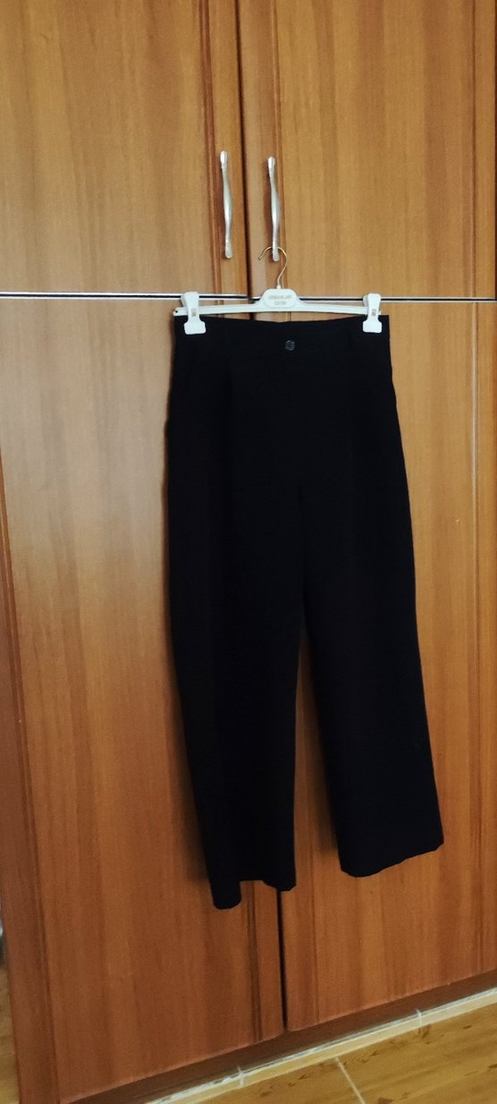 Siyah Kumaş Kadın Pantolon - Görsel 3