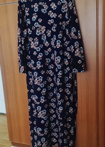 Çiçek Desenli Uzun Elbise - Görsel 5