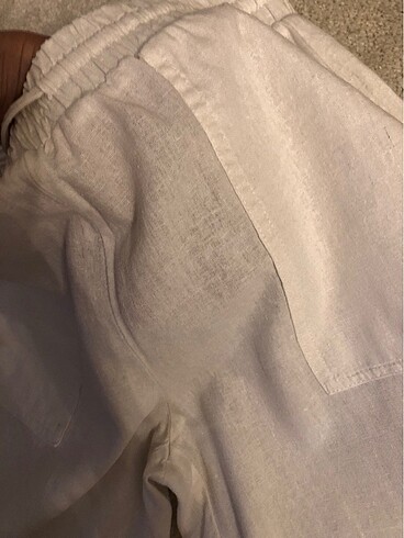 s Beden beyaz Renk PULL&BEAR KETEN PANTOLON