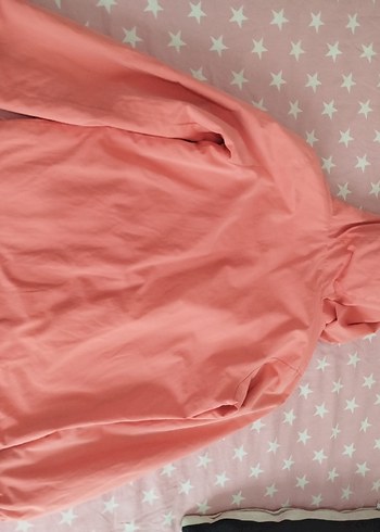 9 Yaş Beden Düğmeli Pembe Kız Çocuk Yağmurluk