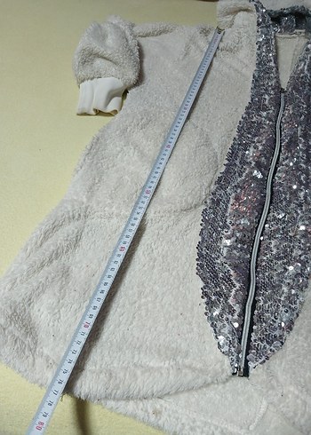 Kadın Gri Midi Uzun Kollu Kapşonlu Bornoz - Görsel 2