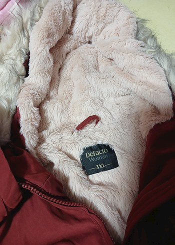 Bordo Fermuarlı Midi Kadın Mont - Görsel 2