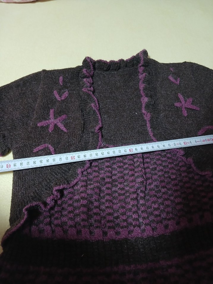 Mor Uzun Triko Straplez Elbise - Görsel 4