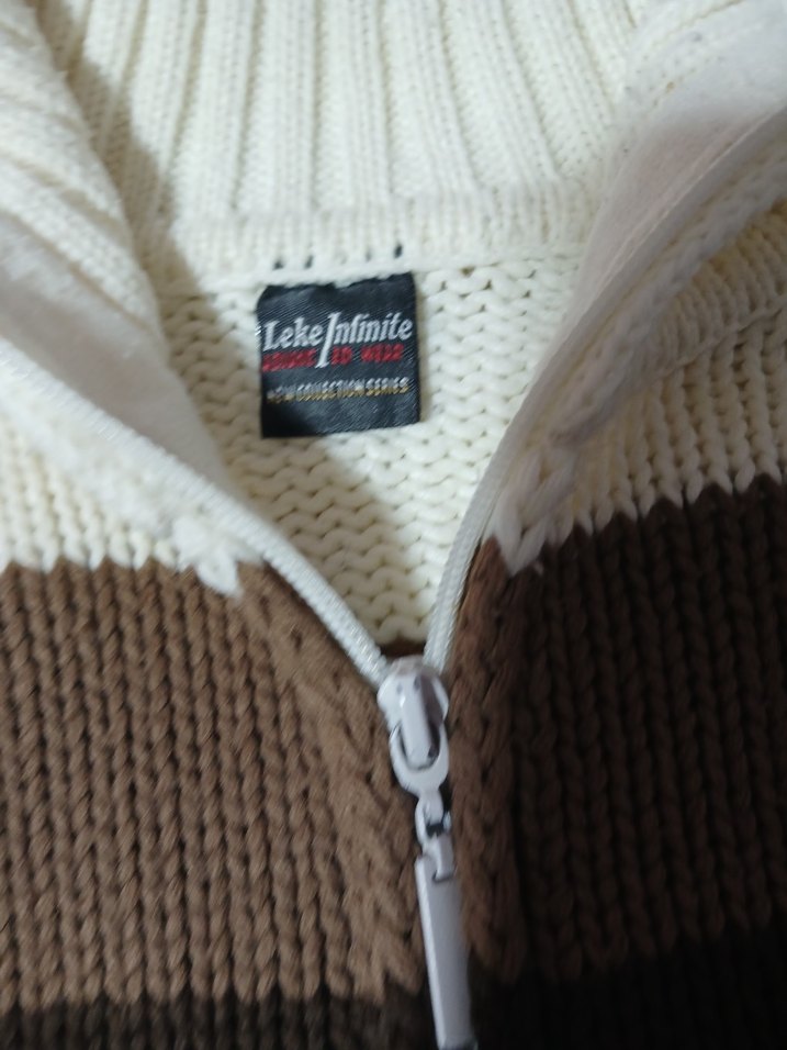 Erkek Çocuk Kahverengi Örgü Hırka - Görsel 2