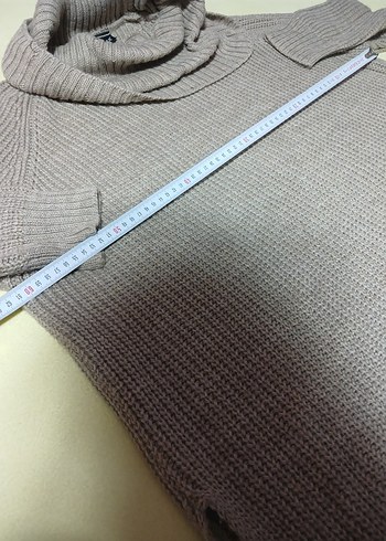 Gri Boğazlı Örgü Kadın Kazak - Görsel 3