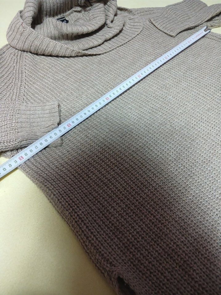 Gri Boğazlı Örgü Kadın Kazak - Görsel 3