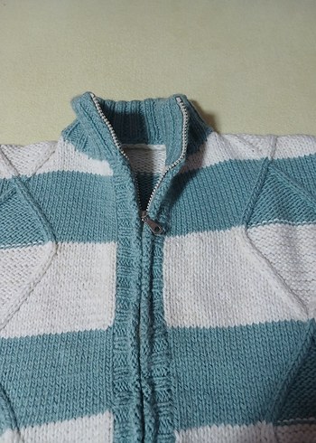 Erkek Çocuk Çizgili Triko Hırka - Görsel 2