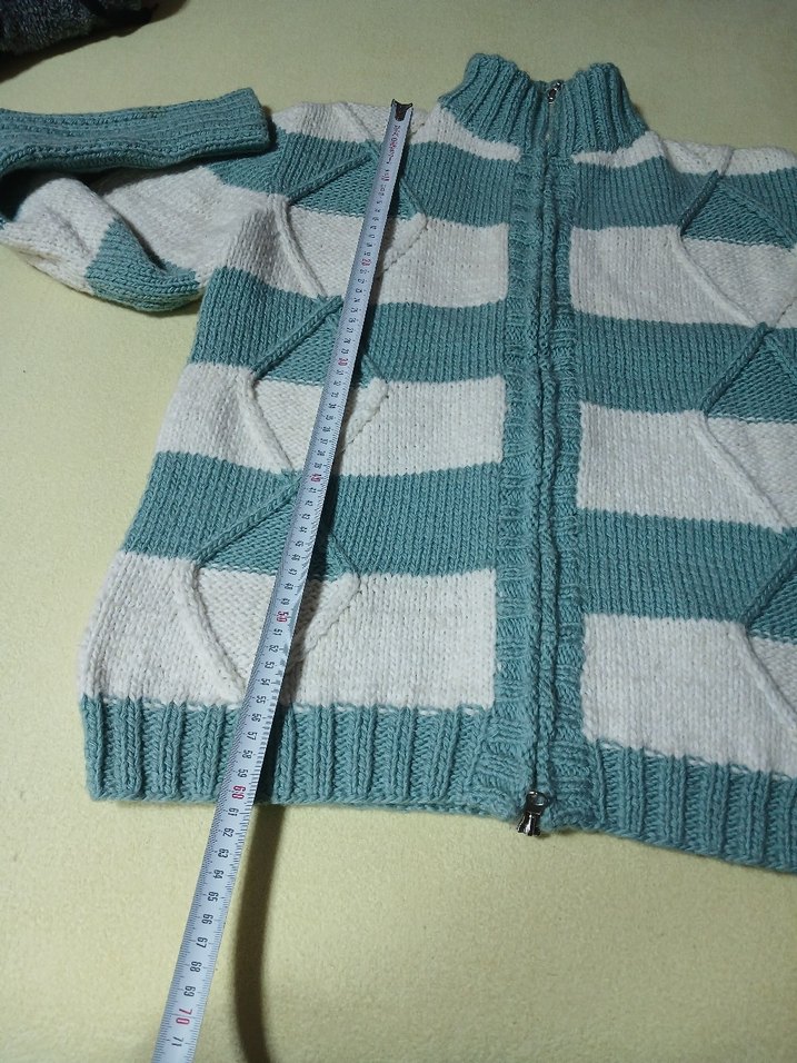 Erkek Çocuk Çizgili Triko Hırka - Görsel 4